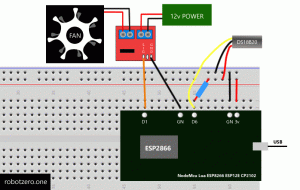 ESP8266 DS18B20 Breadboard