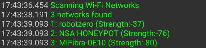 Bluetooth Serial Terminal WiFi Scan