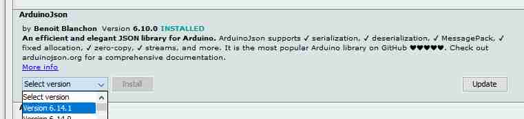 ArduinoJson Arduino IDE