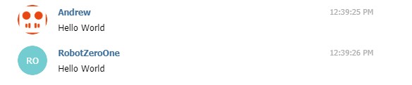 Telegram Send Response Echo