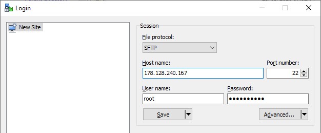 Winscp Account Creation