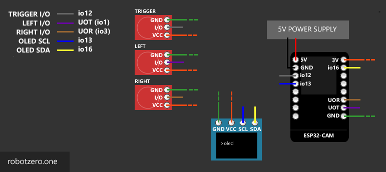 ESP32-CAM with OLED Wiring